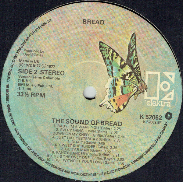 Bread : The Sound Of Bread - Their 20 Finest Songs (LP, Comp, Tex)