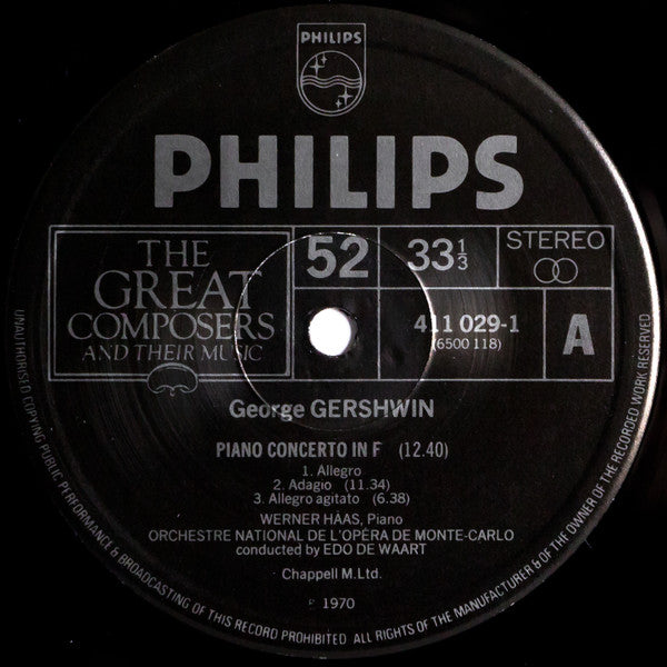 Gershwin* : Piano Concerto In F. Rhapsody In Blue I Got Rhythm (LP, RE)