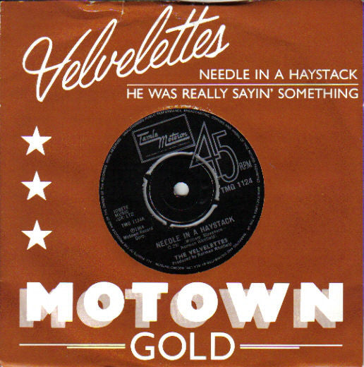 英7” Velvelettes He Was Really Saying Somethin / Needle In A Haystac TMG595PROMO 	TAMLA MOTOWN プロモ /00080 中古】英7” Velvelettes He Was Really Saying Somethin / Needle In A