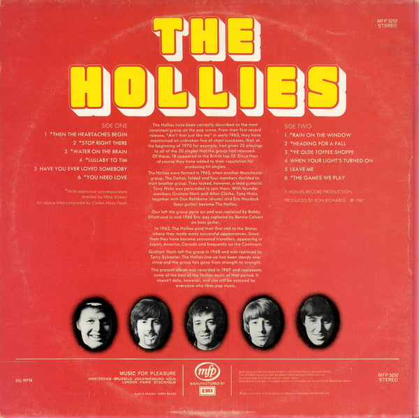 The Hollies : The Hollies (LP, Album, RE)