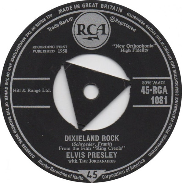 Elvis Presley With The Jordanaires : King Creole (7", Single)