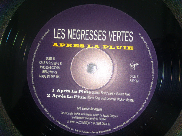 Les Negresses Vertes : Après La Pluie (12", Single)