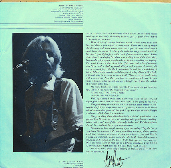 Andrew Gold : What's Wrong With This Picture? (LP, Album, PRC)