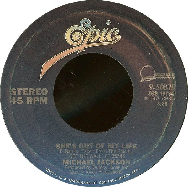 Styerene Three Rivers Buy Michael Jackson : She's Out Of My Life / Get On The Floor (7 ...
